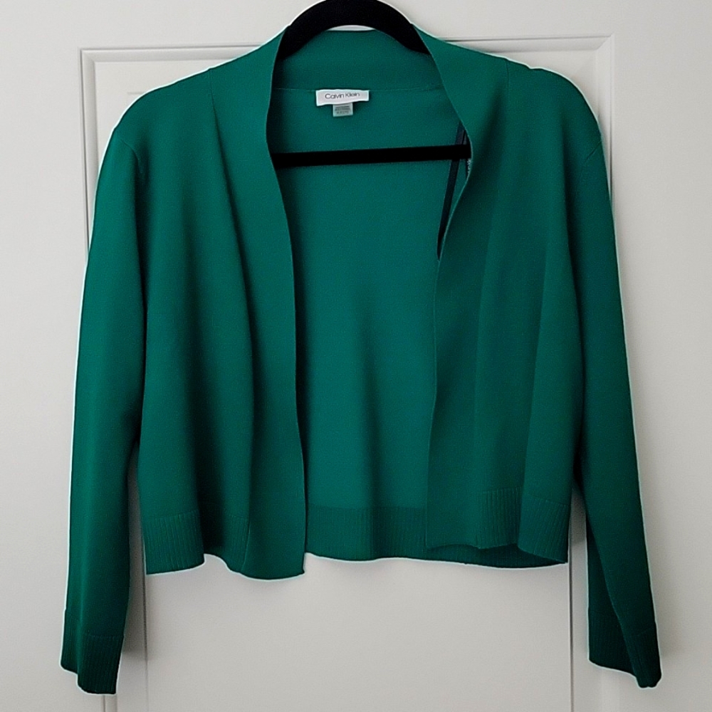 Green shrug sweater